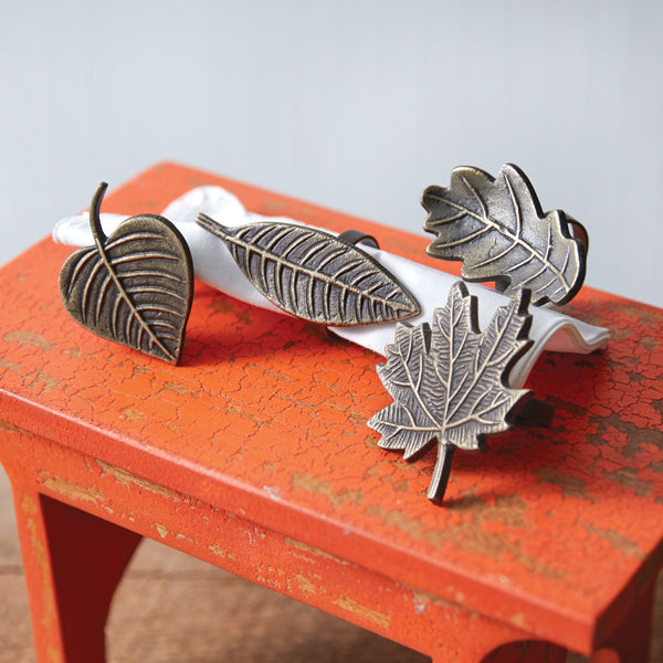 Set of Four Leaf Napkin Rings - Min of 2