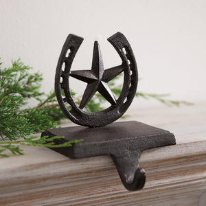 Cast Iron Horseshoe Stocking Holder