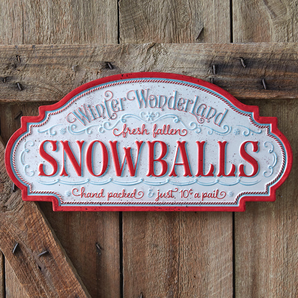 Fresh Fallen Snowballs Wall Sign