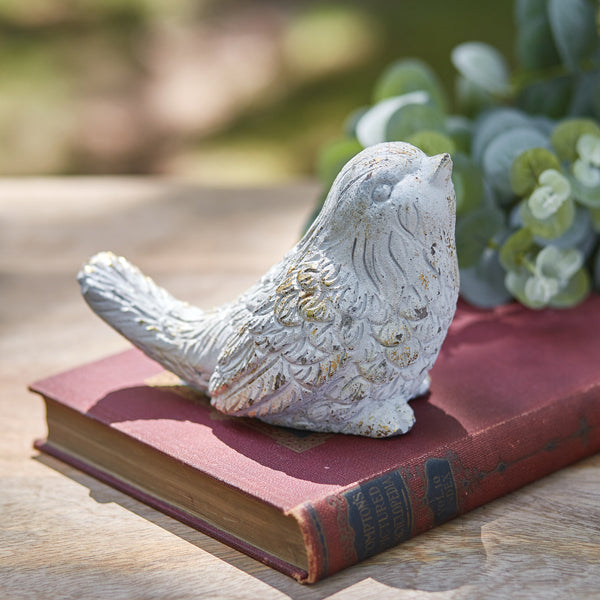 Rustic Cottage Chirping Bird Figurine