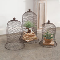 Set of Three Wire Bell Cloches
