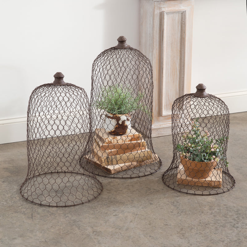 Set of Three Wire Bell Cloches