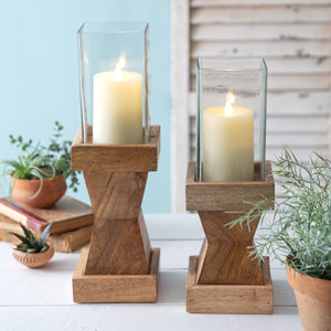 Set of Two Finnigan Pillar Candle Holders