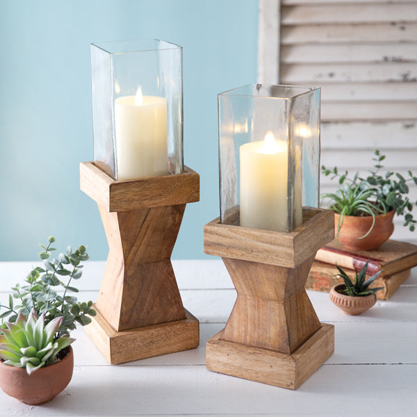 Set of Two Finnigan Pillar Candle Holders