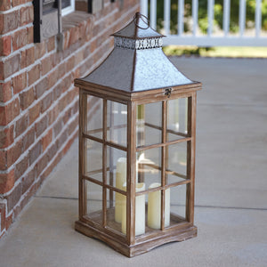 Courtlandt Lantern with LED Candles