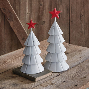 Set of Two Farmstead Christmas Trees