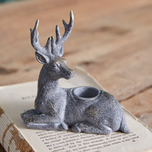 Kneeling Deer Taper Candle Holder