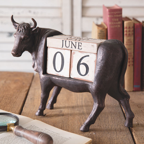 Cow Perpetual Block Calendar