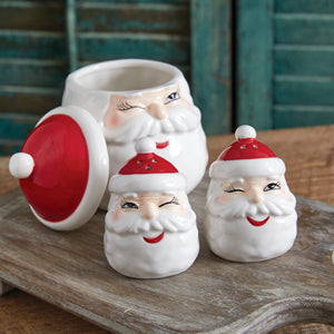 Winking Santa Salt & Pepper Shakers