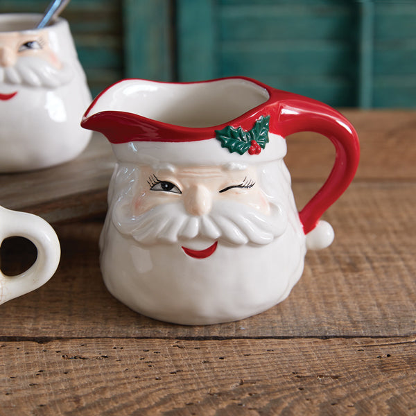 Winking Santa Creamer