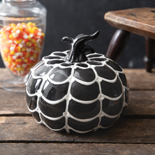 Porcelain Spiderweb Pumpkin