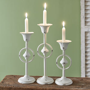 Set of Three Evelyn Taper Candle Holders