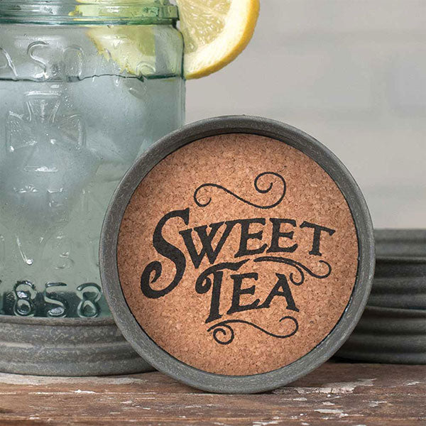 Mason Jar Lid Coaster - Sweet Tea - Box of 4 - D&J Farmhouse Collections