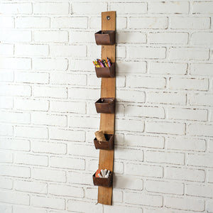 Hanging Utility Belt Organizer with 5 Metal Pockets - D&J Farmhouse Collections