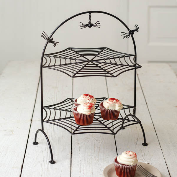 Two-Tier Spider Web Tray - D&J Farmhouse Collections