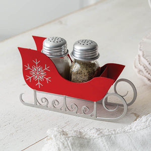 Red Sleigh Salt and Pepper Caddy - D&J Farmhouse Collections