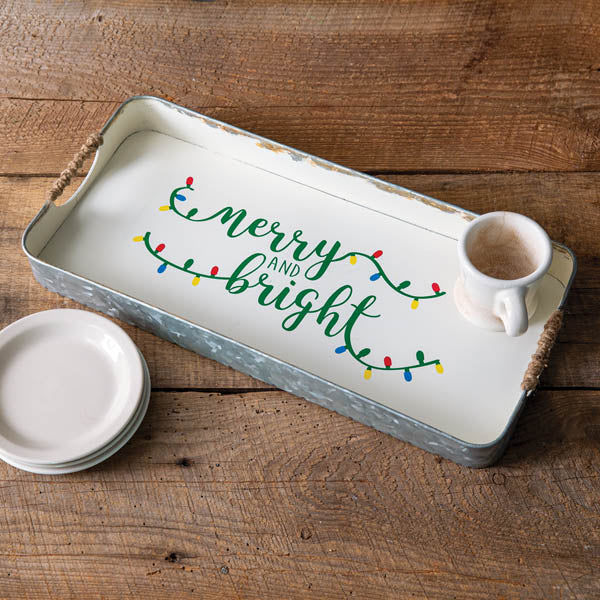 Merry and Bright Serving Tray - D&J Farmhouse Collections