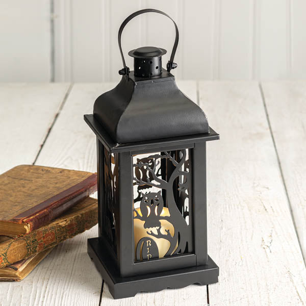 Owl On A Branch Candle Lantern - D&J Farmhouse Collections