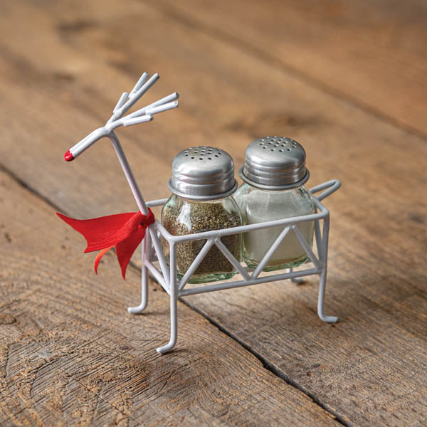 Red-Nosed Reindeer Salt and Pepper Caddy - D&J Farmhouse Collections