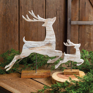 Set of Two Wooden Reindeer - D&J Farmhouse Collections