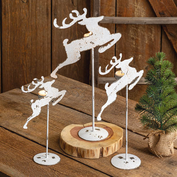 Set of Three Metal Reindeer - D&J Farmhouse Collections