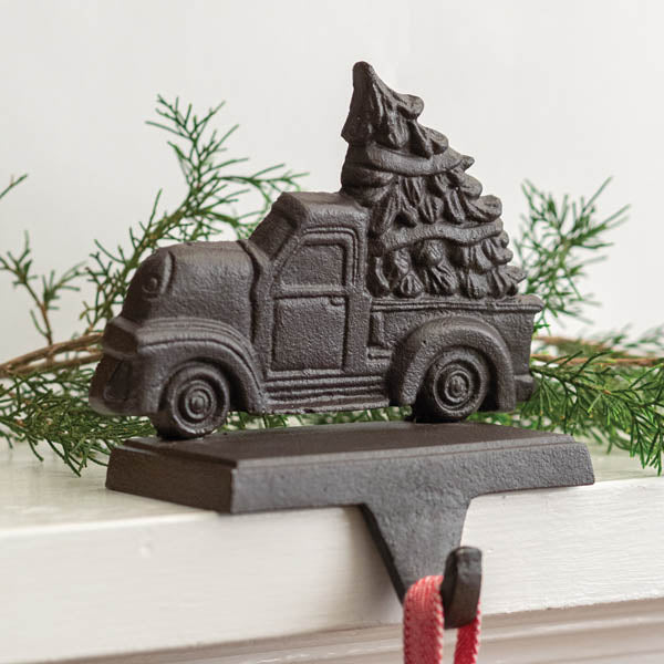 Cast Iron Truck with Tree Stocking Holder - D&J Farmhouse Collections