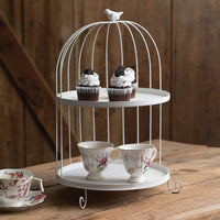 Two-Tier Bird Cage Dessert Tray - D&J Farmhouse Collections