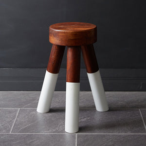 Dip-Dyed Wood Plant Stool - D&J Farmhouse Collections