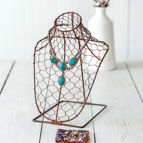 Chicken Wire Necklace Bust - D&J Farmhouse Collections