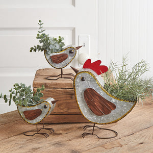 Mother Hen and Two Chicks Containers - D&J Farmhouse Collections