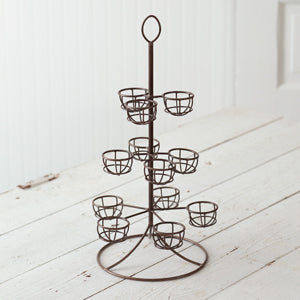 Vintage-Inspired Nickel Egg Tree - D&J Farmhouse Collections