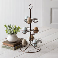 Vintage-Inspired Nickel Egg Tree - D&J Farmhouse Collections