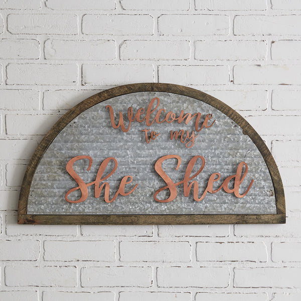 Galvanized She Shed Sign - D&J Farmhouse Collections