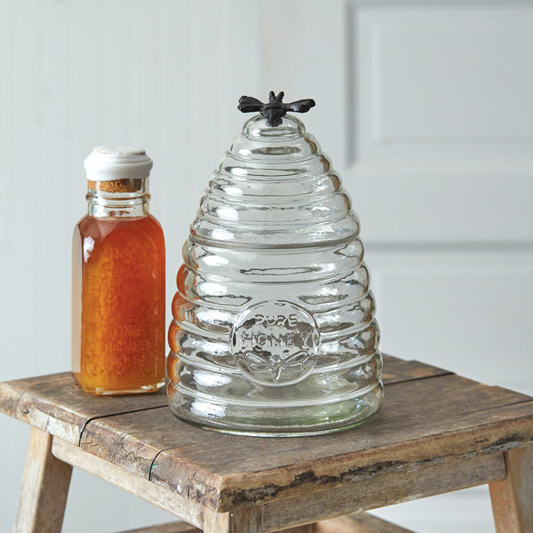 Medium Honey Hive Glass Canister - D&J Farmhouse Collections