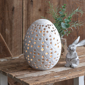 Perforated Tabletop Egg - D&J Farmhouse Collections