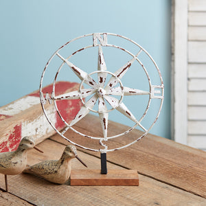 Distressed Tabletop Compass