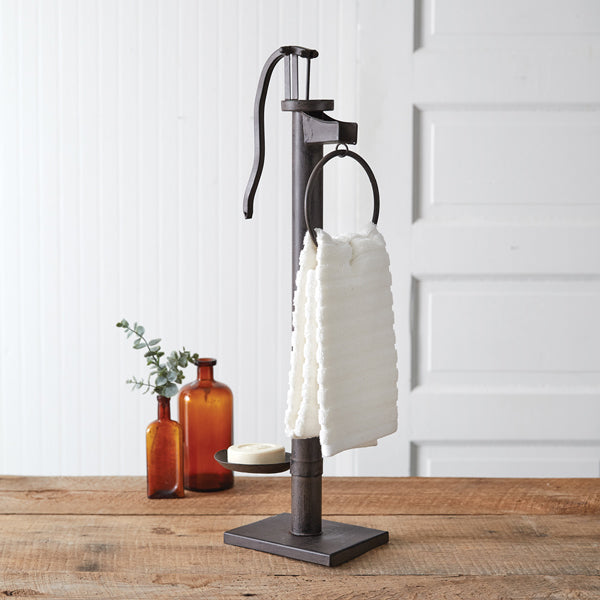 Water Pump Soap and Towel Holder