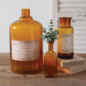 Antique-Inspired Apothecary Bottle - Cough Syrup