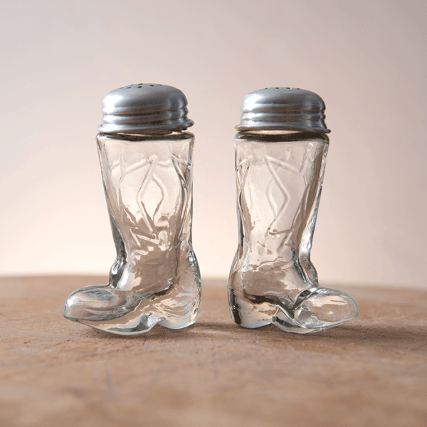 Set of Two Cowboy Boot Salt & Pepper Shakers - Box of 2