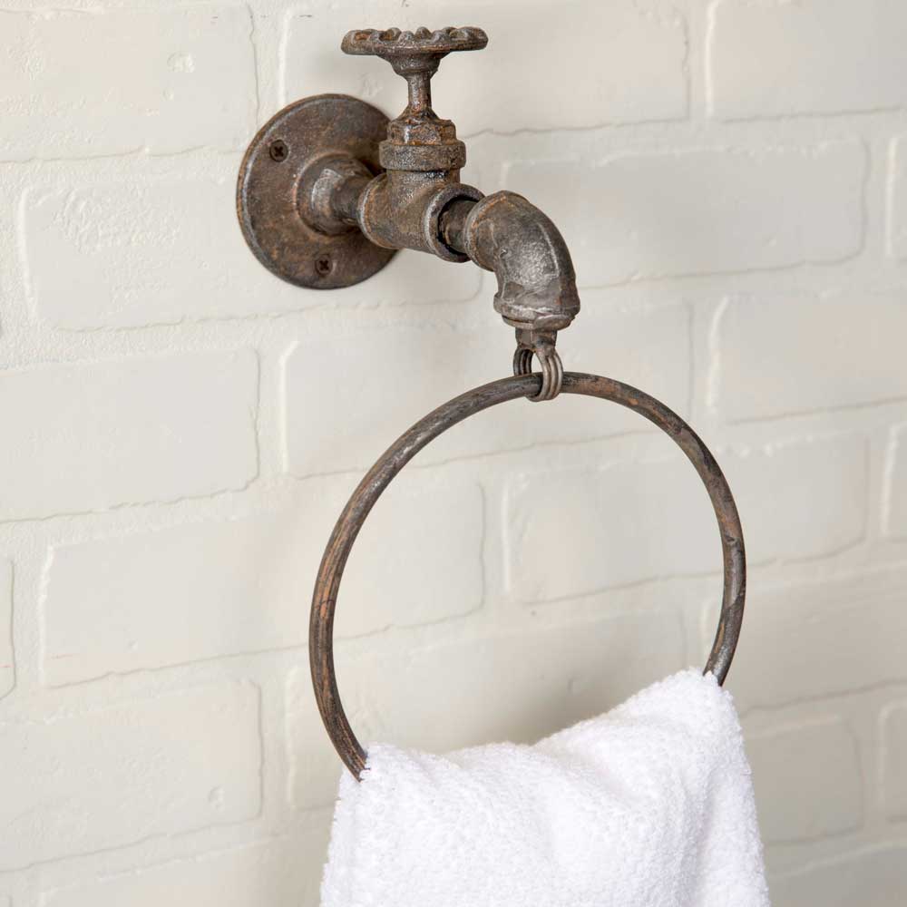 Water Spigot Towel Ring- BOX of 2 - D&J Farmhouse Collections