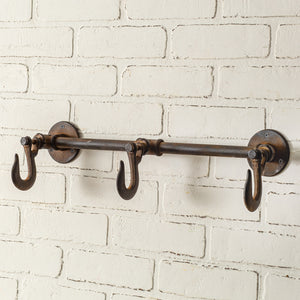 Industrial Three Hook Wall Rack - D&J Farmhouse Collections