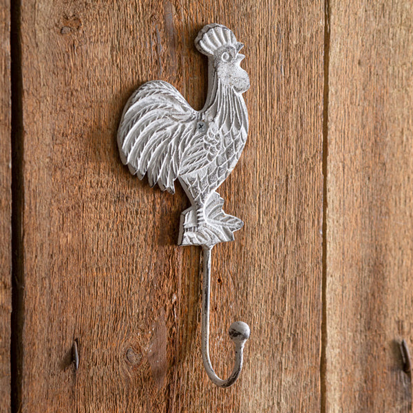Cast Iron Rooster Wall Hook - Box of 2 - D&J Farmhouse Collections