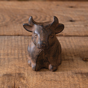 Rustic Mini Tabletop Bull