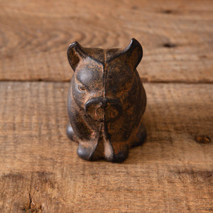 Rustic Mini Tabletop Pig