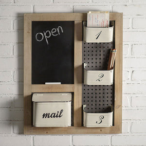 Mail Organizer & Chalkboard - D&J Farmhouse Collections