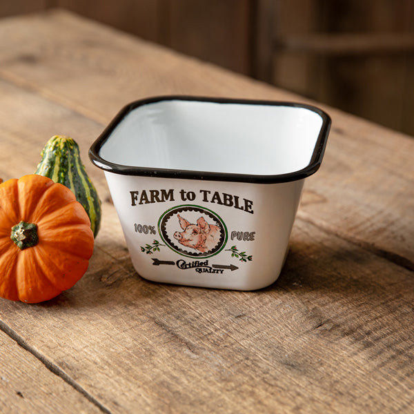Farm to Table Square Bowl - D&J Farmhouse Collections