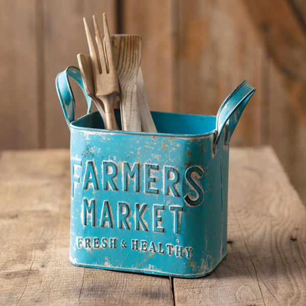 Farmers Market Container with Handles - D&J Farmhouse Collections