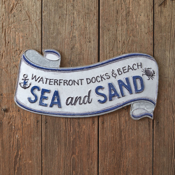 Sea and Sand Scroll Wall Sign - D&J Farmhouse Collections