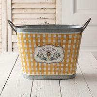 Busy Bee Hive Galvanized Bucket - D&J Farmhouse Collections