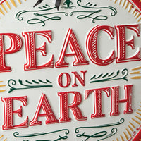 Peace On Earth Metal Ornament Sign